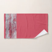 Roze & Zilveren Abstracte Badkamer Handdoek Set (Handdoek)