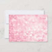 Roze Zilveren Faux Glitter Lights RSVP (Achterkant)