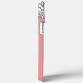 Roze Zilveren Glitter Drips Gepersonaliseerd Monog Case-Mate iPhone Case (Achterkant / Rechts)