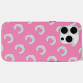 Roze zilveren letter C Case-Mate iPhone Case (Achterkant (horizontaal))