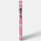 Roze zilveren letter C Case-Mate iPhone Case (Achterkant / Links)