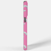 Roze zilveren letter C Case-Mate iPhone Case (Achterkant / Rechts)