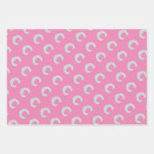 Roze zilveren letter C Inpakpapier Vel (Voorkant)