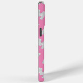 Roze zilveren letter M Case-Mate iPhone Case (Achterkant / Rechts)