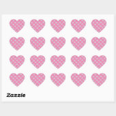 Roze zilveren letter P Hart Sticker (Vel)