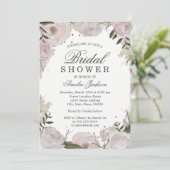 Roze zilveren Sparkle Floral Vrijgezellenfeest Kaart (Staand voorkant)