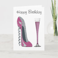 Roze, Zilveren Sparkle Kurkentrekker Stiletto Art