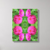 Roze Zinnia bloemenpaar Close-up Abstract Canvas Afdruk (Voorkant)