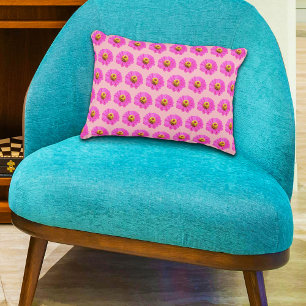 Roze Zinnia Bloemloze flacon op Accent Kussen