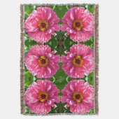 Roze Zinnia Deken (Voorkant Verticaal)