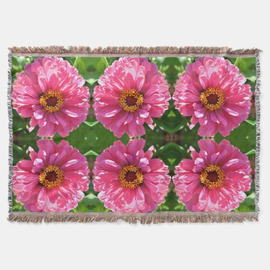 Roze Zinnia Deken (Voorkant)