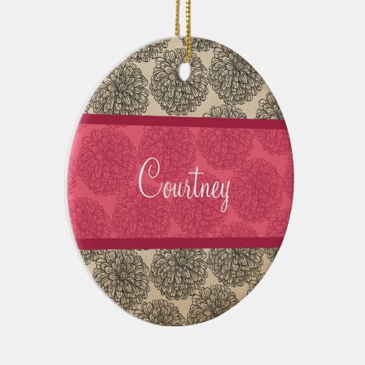 Roze  Zinnia Ornament (Rechts)