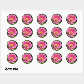 Roze Zinnia Stickers (Vel)