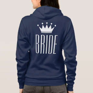 Roze zip up hoodie voor bruid te zijn