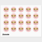 Roze zoete 16 Crown Sticker (Vel)