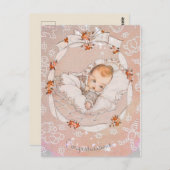  roze zoete Baby Briefkaart (Voorkant / Achterkant)