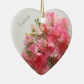 Roze, zoete doperwt keramisch ornament (Rechts)