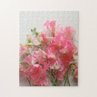 Roze, zoete doperwt legpuzzel