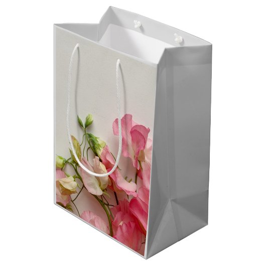 roze zoete erwten, vers medium cadeauzakje (Achterkant Gekanteld)