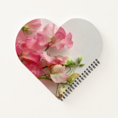 roze zoete erwten, vers notitieboek (Achterkant)