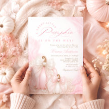 Roze Zoete Kleine Pompoen Herfst Meisje Baby Showe
