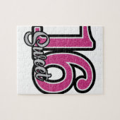 Roze zoete zestien legpuzzel (Horizontaal)