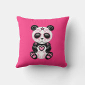 Roze Zombie Sugar Panda Kussen (Achterkant)