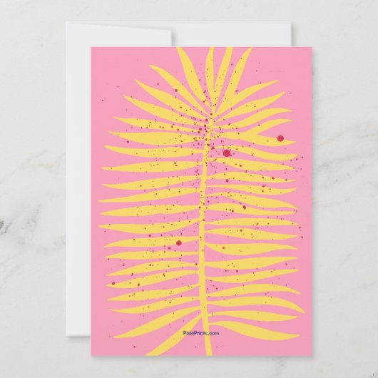 Roze Zomer Party Uitnodiging (Achterkant)