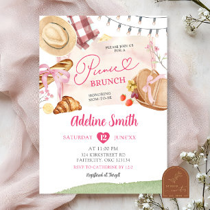 Roze Zomer Patisserie Picknick Vrijgezellenfeest B Kaart
