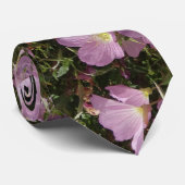 Roze Zomerbloemen Foto Stropdas (Opgerold)