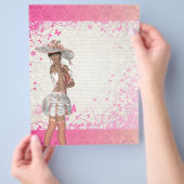 Roze zomermeisje flyer (Hand)