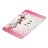 Roze zomermeisje magneet (Linkerzijde)