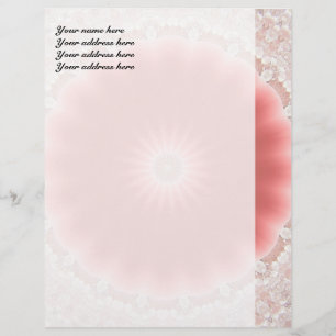 Roze Zon Briefhoofd Sjabloon