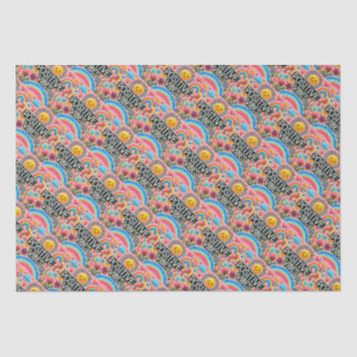 roze, zon & regenboog tissue papier