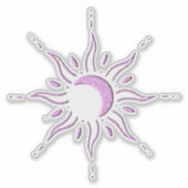 Roze Zon Sticker (Voorkant)