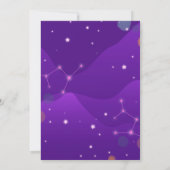 Roze zonne-energie Galaxy Birthday uitnodiging (Achterkant)