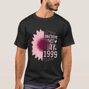 Roze zonnebloem Geweldige sinds 23 mei 1999 T-shirt