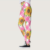 Roze zonnebloem leggings (Links)