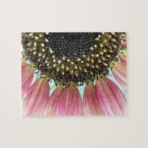 Roze zonnebloem Puzzle Legpuzzel