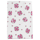 Roze zonnebloemen medium cadeauzakje (Voorkant)