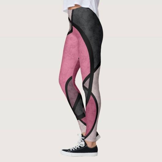 Roze zonnebrand, abstract leggings (Links)