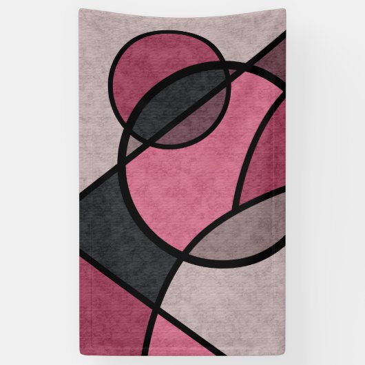 Roze zonnebrand, abstract spandoek (Verticaal)
