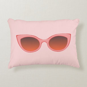 Roze Zonnebrillen, Cat Eye Zonnebrillen, Vrouwelij Accent Kussen