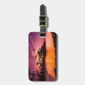 Roze zonnesteek voor strand van Hawaii Bagagelabel (Voorkant verticaal)