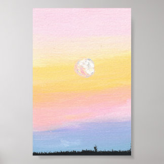 Roze Zonsondergang, Afdrukken, Waarde Poster
