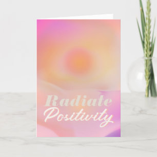 Roze Zonsopgang Gradiënt Esthetische Radiate Posit Bedankkaart