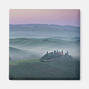 Roze zonsopgang over een Toscane landschapsmagneet Magneet