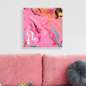 Roze zout canvas afdruk (Insitu (Woonkamer))
