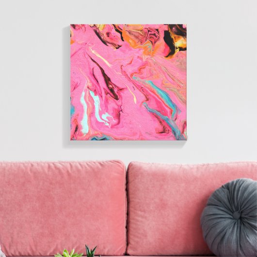 Roze zout canvas afdruk (Insitu (Woonkamer))