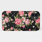 Roze Zwakke Pioenrozen Case-Mate iPhone Case (Achterkant (horizontaal))